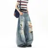 Jeans Rasgados Lavados Vintage Estilo Callejero Americano para Mujer, Pantalones Banana de Nuevo Diseño Modelo Nuevo 2026