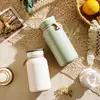 Taza térmica de acero inoxidable 304 muy elegante, vaso de agua simple estilo japonés para estudiantes, taza para leche de soja y leche, taza de viaje portátil