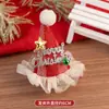 Faixa de Cabelo Árvore de Natal Grampo de Cabelo Urso Fofo Laço Adorno de Cabeça Prendedor Bico de Pato Decorações de Festa de Véspera de Natal Grampo de Cabelo