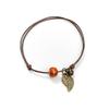 Accesorios de Joyería de Cerámica Estilo Étnico Tobillera Sencilla Tejida de Hoja Regalo para Mejores Amigos, Parejas, Mujeres, Estilo Japonés y Coreano
