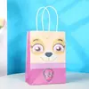 Sacola de presente de aniversário, sacola de papel kraft com desenho animado, sacola de embalagem para viagem, sacola para embrulho de presente de festa de feriado infantil, bolsa de mão