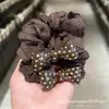 Goma para el pelo de lunares estilo coreano con lazo, lazo de acetato moderno y elegante, diadema versátil para coleta y accesorio para el cabello