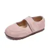 Zapatos Planos de Otoño Estilo Francés Dulce para Niñas, Zapatos de Lana para Bebés Estilo Princesa, Zapatos de Cuero de Color Sólido Casual Versátiles con Suela Suave