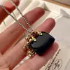 Bolsa com Pedra Olho de Tigre e Obsidiana, Design de Colar de Cacho de Uvas, Corrente de Suéter Versátil para Mulheres Versátil