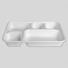 Plato de comida rápida degradable de pulpa de caña de azúcar, Plato de arroz de cinco compartimentos para comedor de estudiantes, Plato llano chino para niños de jardín de infantes, Plato para jugar