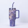 Termo de doble capa de acero inoxidable para coche, vaso de hielo de 40 oz con asa, ideal como regalo de Amazon.
