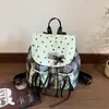 Mochila Dulce y Encantadora con Lazo para Niños y Niñas Mochila de Moda Color Menta Mochila a Cuadros Elegante para Escuela Primaria Tendencia