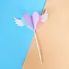 Alas Bandera Alas de Ángel Adornos Decorativos para Pastel de Cumpleaños Alas de Plumas Enchufe Alas de Amor Accesorios