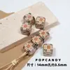 Rebaja Cuadros Versátil Marrón Café Cuadros Impresión de Cuentas Cuadradas DIY Joyería Hecha a Mano Cadena para Teléfono Colgante de Cuentas