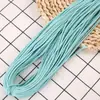 Cuerda tejida de poliéster-algodón de 3 mm en varios colores, disponible en stock, para manualidades DIY, cordones redondos, accesorios de ropa y cordones para pants y sudaderas