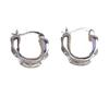 Pendientes de plata S925 con forma de guisante, hebilla de perla multicuentas, accesorios para pendientes de 7 cuentas, soporte vacío DIY 5583