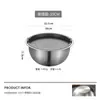 Cuenco Espesado de Acero Inoxidable 304 para Cocinar, Ensaladera, Base Antideslizante de Silicona, Cuenco para Hornear, Mezclar Huevos y Masa