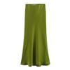 Comercio Exterior 2025 Verano Nuevo Ropa de Mujer Moda Francesa Textura Satén de Seda Cintura Alta Falda Larga de Mujer 8632845