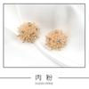 Suministro de Fábrica Nuevo Color Botón Metálico Incrustado con Diamantes Tridimensionales Botón Frontal para Prendas de Punto Pequeñas Estilo Chanel Botón de Flor Pequeña