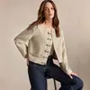 Nueva chaqueta corta de estilo europeo y americano, cuello redondo, doble botonadura, estilo francés, elegante y chic, para uso de negocios y ocio.
