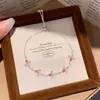 Pulsera Colgante Flor de Circonita Estilo de Corte Diseño Fresco ins Pulsera de Lujo Ligero Elegante Versátil Exquisita Joyería de Mano
