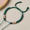 Cuerda de Pulsera Semi-Terminada Nudo Flor de Durazno Tejida a Mano Original Pulsera de la Suerte Cuerda Trenzada DIY Hilo de Jade Pulsera Estilo Chino