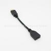 Venta al por mayor de fábrica mini HDMI a HDMI hembra línea HD 1.4V adaptador para tableta 15cm cobre puro