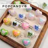 DIY Coração de Acrílico Laço Esmalte Colorido Charme de Bolsa Artesanal Pingente Chaveiro