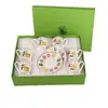 Tetera Estilo Europeo Ouge Etalia, Taza y Platillo de Café, Plato de Cena Estilo Occidental, Juego de Té para Celebración de Casa por la Tarde, Exquisita Caja de Regalo