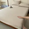 2026 Nuevo Modelo Sábana Individual de Seda de Hielo, Fresca y Amigable con la Piel, Pieza Única, Color Sólido, Protector Antipolvo para Colchón de Cobertura Total, Lavable a Máquina