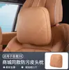 Adequado para apoio de cabeça e lombar do Zeekr 9X, mesmo estilo do shopping, travesseiro de pescoço em couro anti-manchas, almofada, acessórios de decoração interior de carro