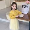 Camisa de Manga Larga para Niña, Estilo Primavera y Otoño, Nuevo Modelo 2026, Moda Infantil de Otoño, Elegante Top con Cuello de Muñeca para Niña
