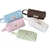 Bolsa de maquillaje de lunares en forma de corazón estilo Ins, bolsa de almacenamiento de cosméticos de gran capacidad, bolso de mano portátil para viajes, estuche para lápices para estudiantes