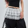 Nova Saia Branca com Renda Estilo Coreano para Mulheres, Design Moderno de Alta Qualidade, Combinada com Jeans e Renda