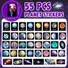 50 Pegatinas Luminosas de Niños Estrella Bolsa de Expresiones Equipaje Laptop Patineta Taza de Agua Graffiti Decoración Autoadhesiva