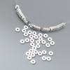Plata S925 4.5mm Arandela Perforada Junta Espaciador para Pulsera Accesorios Hecho a Mano DIY Material de Cuerda Trenzada Cuentas Sueltas S0404