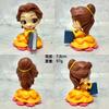 Figura de Anime Blancanieves Jazmín Cenicienta Versión Q Adorno Lindo con Base de Flor Adorno para Pastel Juguete Muñeca