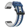 Vento Claro Adequado para Garmin fenix8 7X Pro 22MM/26MM Textura Tecida Pulseira de Relógio de Silicone Bicolor