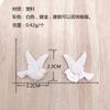 Paloma de la paz blanca plástico tridimensional adhesivo decoración DIY pegar Paloma Paloma manualidades blanco puro