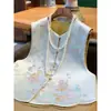 Chaleco Reductor de Edad Tallas Grandes con Calidad Garantizada para Madres de Mediana Edad, Nueva Chaqueta Chaleco de Seda Estilo Chino Otoño/Invierno
