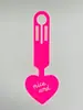 Etiqueta de Equipaje Gruesa de Color Fluorescente con Forma de Corazón, Etiqueta Transparente Colorida, Colgante para Maleta de Viaje, Etiqueta Portátil Anti-Pérdida