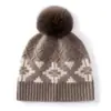 Chapéu quente e à prova de frio simples versátil gorro novo chapéu de caxemira chapéu jacquard retrô chapéu macio com pompom Fair Isle