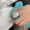 Anillo Geométrico Exagerado de Personalidad para Mujer, Anillo Abierto Hip-Hop de Estilo Europeo y Americano de Moda, Anillo Creativo para el Dedo Índice