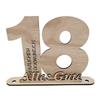 Placa de Madera Artesanal Tarjeta de Cumpleaños Placa Decorativa de Madera para Aniversario Adornos de Madera Estilo Creativo