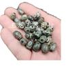 8 * 12mm cuentas sueltas de jade inocente verde de tres ojos ágata Xizang Tianzhu luantong pulsera collar cuentas de joyería