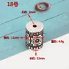 Prata 925 Prata de Lei Prata Velha Fosca Contas Cilíndricas Xiangyun Lótus Mantra de Seis Caracteres Acessórios DIY Contas Foscas Feitas à Mão