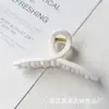 Grampo de Cabelo de Silicone com Acabamento Premium para Penteados, Presilha de Cabelo Leve de Borracha Macia Cor Sólida Estilo Tubarão, Acessório de Cabelo Simples com Textura de Borracha