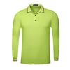 Compra grupal al por mayor bordado logo impresión imagen alta cuenta CVC color perla borde cuello amarillo manga larga solapa camisa polo publicidad