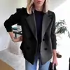 Amazon 2025 Nueva Llegada de Primavera Comercio Exterior Transfronterizo Europeo y Americano Moda Femenina Temperamento Elegante Patchwork Tejido de Lana Abrigo de Lana Marrón