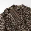 Fabricantes Mayoristas de Ropa para Mujer Transfronterizos 2025 Nuevo Blazer de Moda de un Solo Botón con Mangas Largas y Estampado Animal