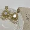 Colar de Pérolas em Camadas com Pingente de Gota d'Água Estilo Palácio Retrô Conjunto de Brincos Moda Estilo Pequeno Perfume Joias de Luxo para Mulheres
