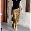 Novo Conjunto de Duas Peças Vestido Preto com Saia Estilo Nacional Chinês Feminino Verão 2025 Novo Estilo Design Elegante