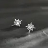 Brincos de tarracha de estrela em prata de lei S925 para homens e mulheres, versáteis, modernos, simples, pequenos, novos brincos de casal de 2022, estilo cool