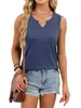2026 Europeo y Americano Transfronterizo Primavera y Verano Nuevo Amazon Cuello en V Color Sólido Casual Camiseta Sin Mangas Tops y Chalecos para Mujer en Stock