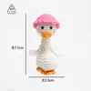 Pingente feito à mão em crochê chapéu de crochê de lã enfeites de patinho chaveiro de tricô joia para bolsa